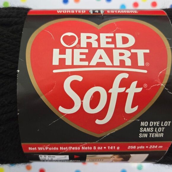 πππβRed Heart Soft Yarn Bundle - Black, Red, Purple, White HALLOWEEN BUNDLE - Picture 2 of 12